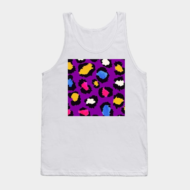 Animal pattern lilac funky Tank Top by RanitasArt